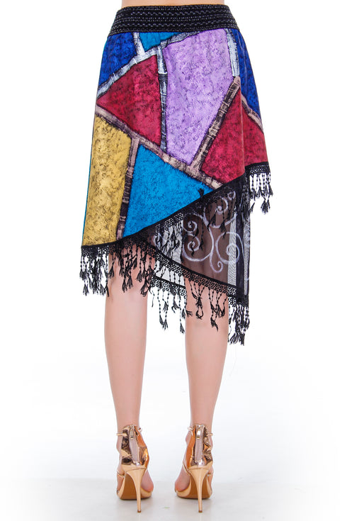 Fusta jerse pictata  Liza Panait Liza Panait Online Boutique